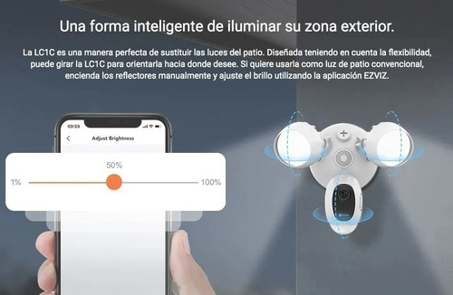 Imagen 4 de 7 de Camara Wifi Ip Ezviz Lc1c 1080p Exterior Sirena Reflector