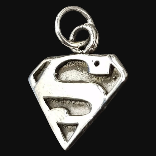 Dije Superman En Plata 1,5 X 1,5 Cm 2,5 Gr Art 664