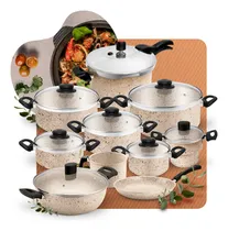Comprar Jogo De Panelas Grossas Antiaderente Vanilla+ Pressão 10p
