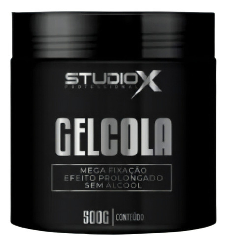 Gel Fixador Capilar Mega Forte Studiox 500g Gel Cola