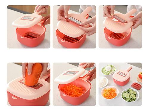 Picadora De Verduras Fácil De Operar Trituras Rosado