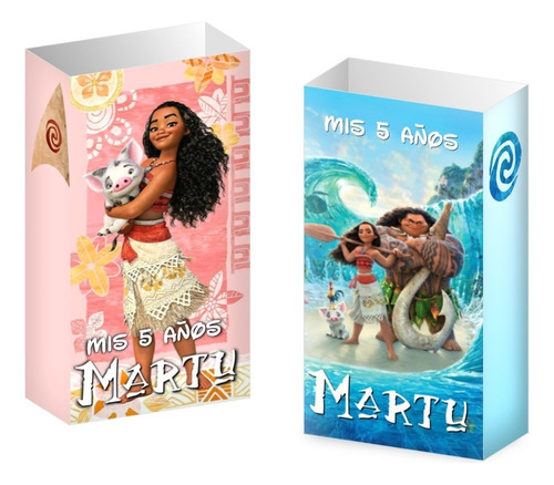 Bolsitas De Cumpleaños Personalizadas X30 Unid. Moana