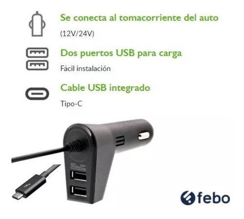 Cargador Auto 2 Usb Klip Xtreme Tablet iPhone Celular Y+