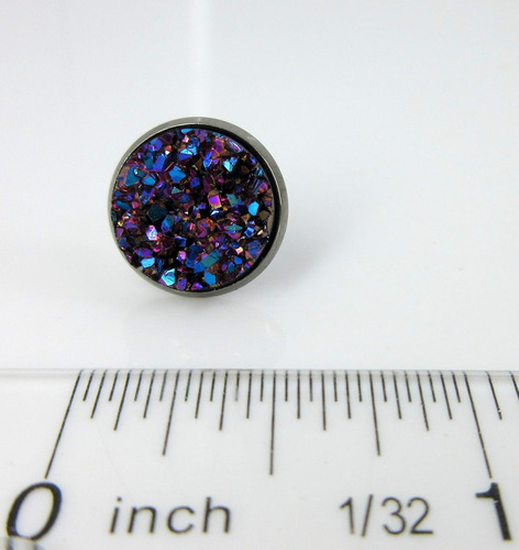 Pendientes De Espárragos De Piedra Druzy Falso De Hema...