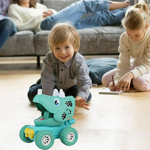 Lindo Coche De Dinosaurios Modelo De Aprendizaje Tire Hacia