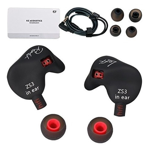 Auriculares In Ear Kz Zs3 Monitores Hibridos Ear Tips  X6 - Representante Oficial Kz