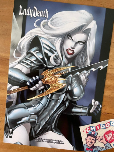 Print - Mini Print Lady Death Sword