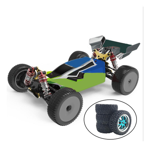 Neumáticos De Goma Para Wltoys 144001 Rueda Azul 75x30mm