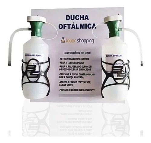 Ducha Oftálmica Com Suporte De Parede Lava Olhos Portátil