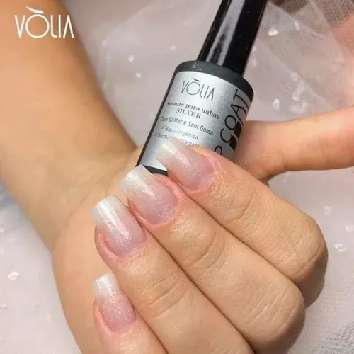 Top Coat Silver Vòlia - 9g - Vòlia Cosméticos - Produto com Glitter Prata