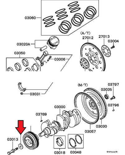 Arandela Cigueñal / Washer, Crankshaft Pulley, Mitsubishi