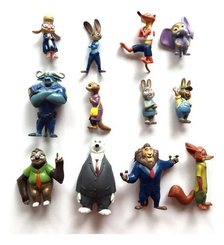 12pcs Zootopia Zootropolis Judy Hopps Nick Wilde Figura Mode