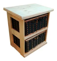 Comprar Canastero  Organizador  De 2 Canastos De Mimbre