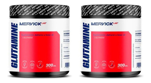 L Glutamina Mervick Lab 100%aminoacido Recuperador 2un 600gr