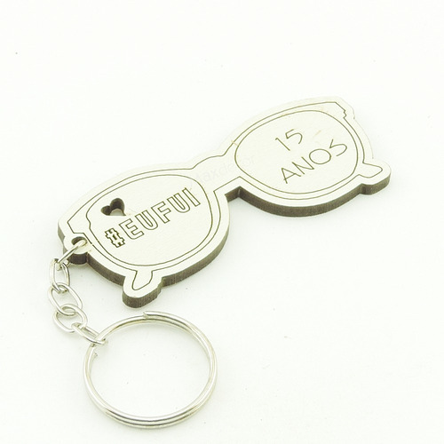 30 Chaveiros Personalizados Mdf - Óculos - Qui-008b