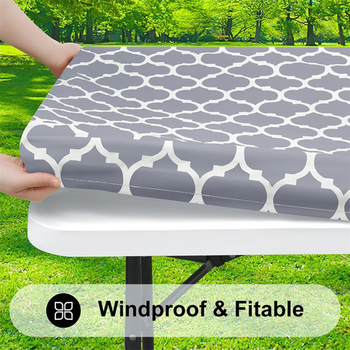 Mantel Rectangular De Vinilo Con Respaldo De Mantel Impermea