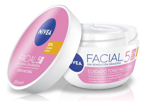 Nivea Crema Facial Hidratante Aclarado Natural 200ml