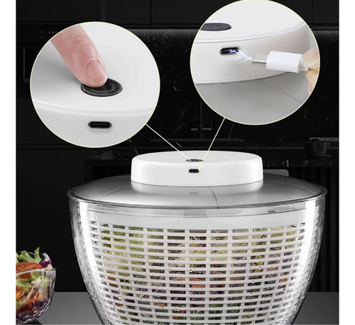 Centrifugador De Vegetales Escurridor Secador Lechuga C/usb