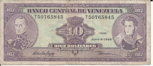 Venezuela 10 Bolivares 1995