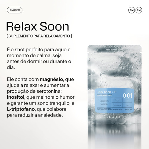 Kit Relax Soon + Tan Soon Suplemento Alimentar Malu Borges