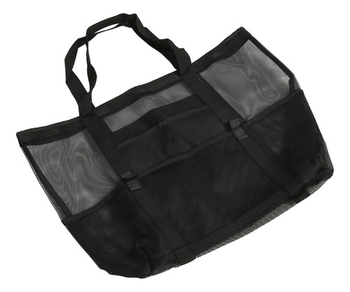 Bolsa De Malla Hueca Para Playa, Extra Grande, De Mano, Negr