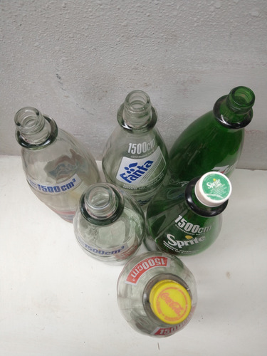 Botellas Antiguas Gaseosas Vacías 1500cc Coca, Fanta Sprite (Usado)