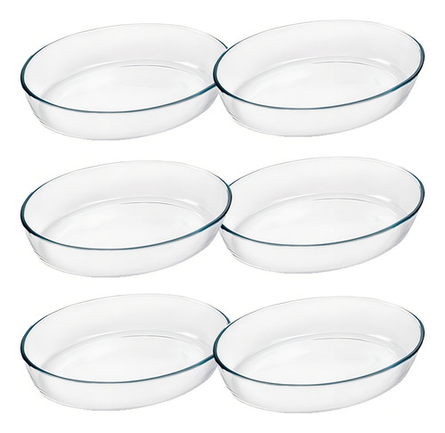 Conjunto De Assadeiras Marinex Oval 2,4 Litros Pequena 6 Peç