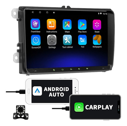 Estéreo Android Gps Bora Tiguan Golf Jetta Mk6 Vw Carplay