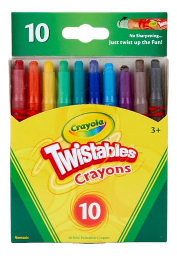 Mini Giz De Cera Retrátil 10 Cores Crayola