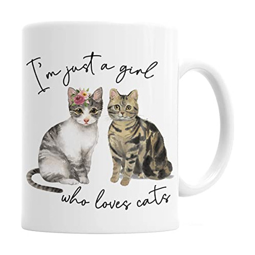 Taza Gato 11 Oz Cermica Regalo Mujer