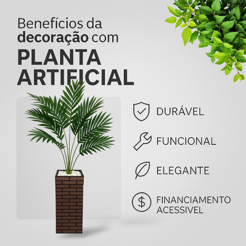 Folhagem Artificial Tropical P/ Decoração Ambiente Cod505