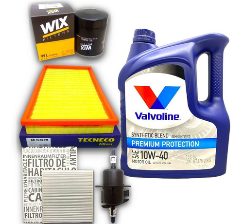 Kit 4 Filtros + Aceite 10w40 Valvoline Fiat Punto Fire 1.4