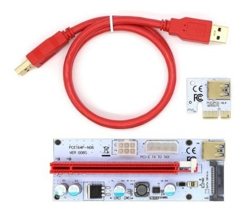 Tarjeta De Red Pci-e 16 X 8 X 4 X 1 X Adaptador De Potencia 