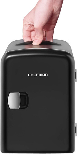 Frigobar Chefman Personal Negro 6 Latas Minirefrigerador