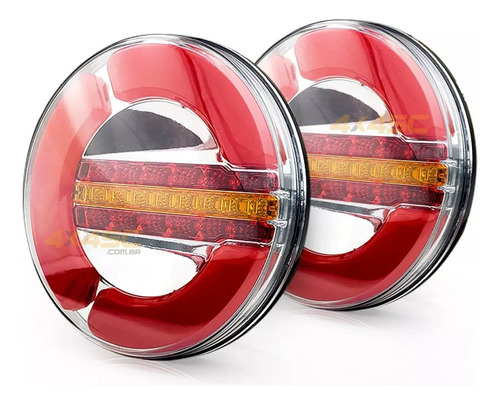 Sinaleira Led Traseira Caminhão Mb 1111 1113 Com Adaptação