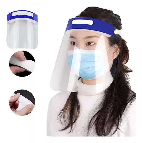  Careta Protector Facial Visor Antifluido Y Anti Empañante