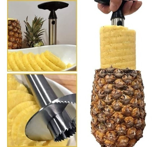 Imagen 2 de 4 de Pelador, Cortador De Piña En Rodajas De Acero Inoxidable