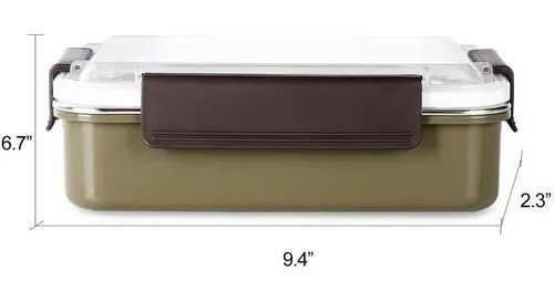 Imagen 5 de 6 de Lunchera Termica Vianda Conservadora 3 Espacios Acero Inox