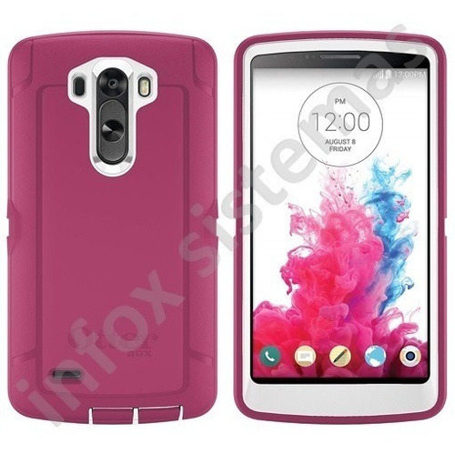 Funda LG G3 Otterbox Defender Rosa Con Clip De Uso Rudo