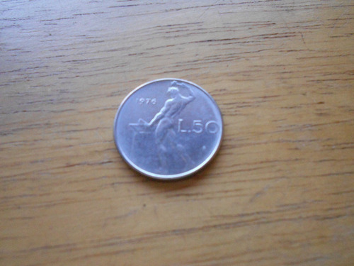 Moneda Italiana - 50 Liras - 1976