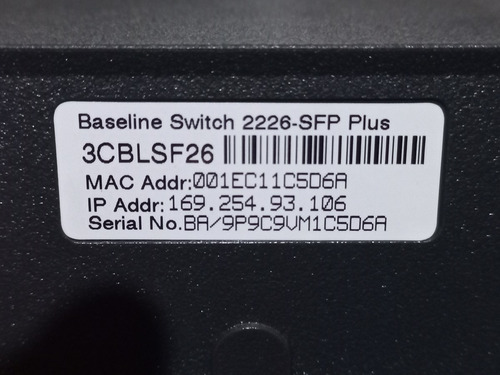 Switch 3com Baseline 2226 Plus 3cblsf26 (Usado)