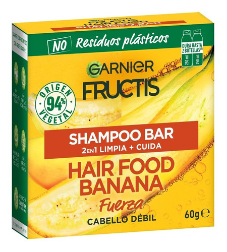Shampoo Garnier Fructis Hair Food 2 En 1 Banana - 60gr