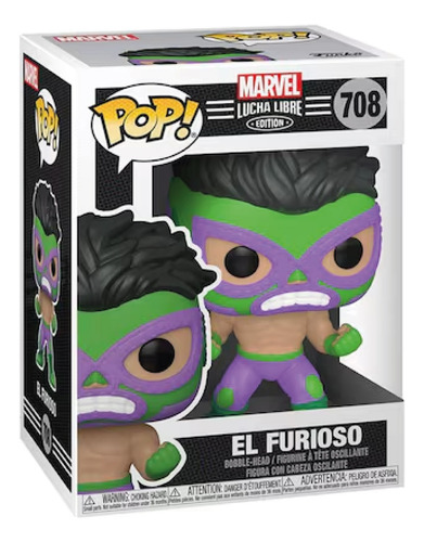 Funko Pop - Marvel Lucha Libre - Hulk, El Furioso No. 708 