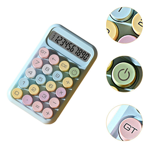 Botones Mecánicos De Calculadora De 10 Dígitos Pantalla