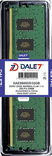 Memória Dale7 Ddr5 32gb 5600 Mhz Desktop Kit C/05 Unid