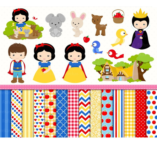 Kit Imprimible Clipart Blanca Nieve  Sofia Png 