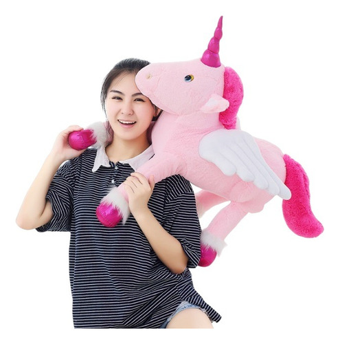 Unicornio Creme Presente 60 Cm Pelúcia Namorados Aniversário