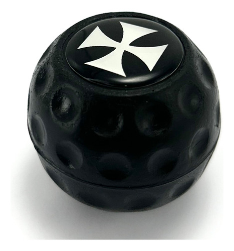 Manopla Câmbio Fusca Kombi Cruz De Malta Logo Prata 12mm
