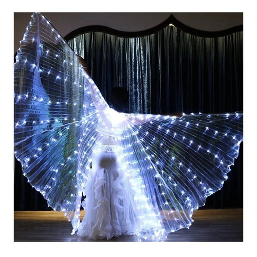 Imagen 7 de 10 de Alas Led Grande Danza Arabe Wings Bellydance Odalisca Capa