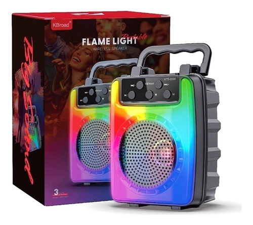 Parlante Bluetooth 3 Portatil Con Luces Kts-2006 Color Rgb